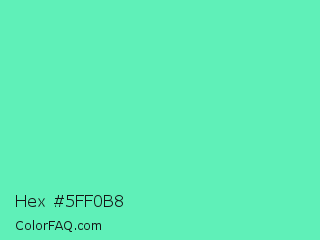 Hex #5ff0b8 Color Image