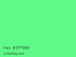 Hex #5ff988 Color Image