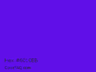Hex #6010eb Color Image