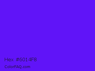 Hex #6014f8 Color Image