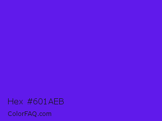 Hex #601aeb Color Image