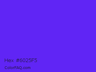 Hex #6025f5 Color Image