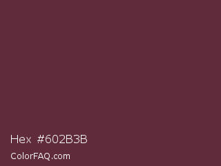 Hex #602b3b Color Image