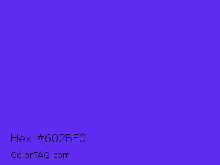 Hex #602bf0 Color Image