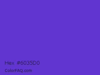Hex #6035d0 Color Image