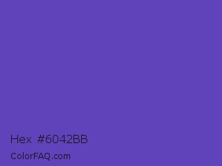 Hex #6042bb Color Image