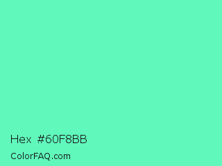 Hex #60f8bb Color Image