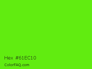 Hex #61ec10 Color Image