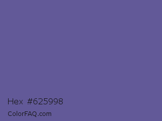 Hex #625998 Color Image