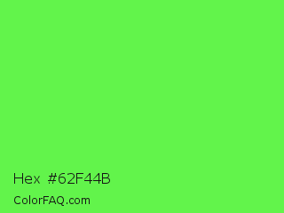 Hex #62f44b Color Image