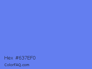 Hex #637ef0 Color Image