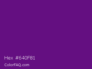 Hex #640f81 Color Image