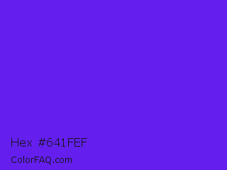 Hex #641fef Color Image