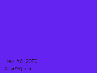 Hex #6423f0 Color Image
