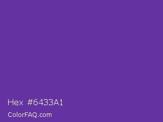 Hex #6433a1 Color Image