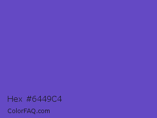 Hex #6449c4 Color Image