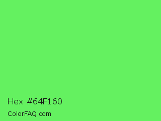 Hex #64f160 Color Image