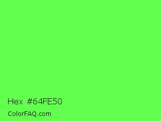 Hex #64fe50 Color Image
