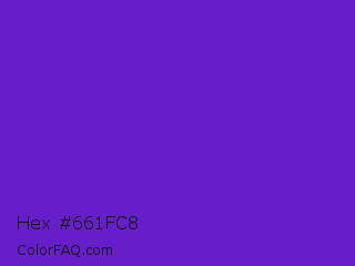 Hex #661fc8 Color Image