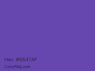 Hex #6647af Color Image