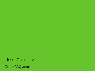 Hex #66c52b Color Image