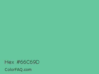 Hex #66c69d Color Image