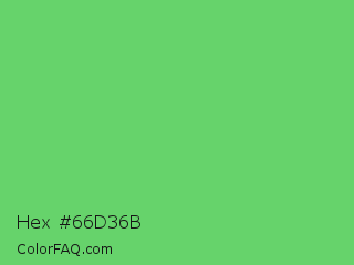 Hex #66d36b Color Image