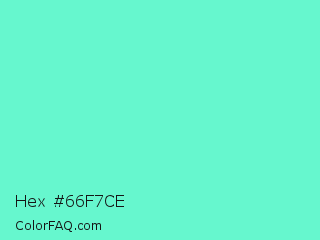 Hex #66f7ce Color Image