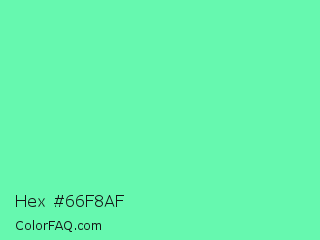 Hex #66f8af Color Image