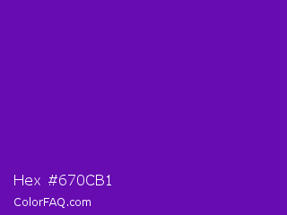 Hex #670cb1 Color Image