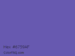 Hex #6759af Color Image