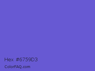 Hex #6759d3 Color Image