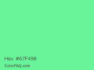 Hex #67f498 Color Image