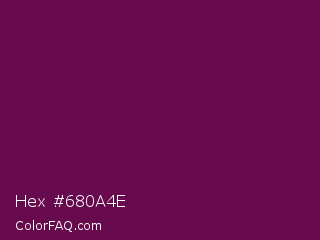 Hex #680a4e Color Image