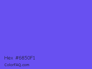 Hex #6850f1 Color Image