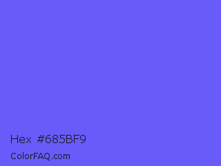 Hex #685bf9 Color Image