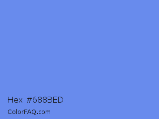 Hex #688bed Color Image