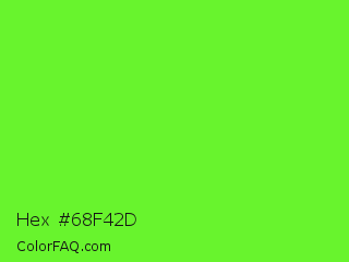 Hex #68f42d Color Image