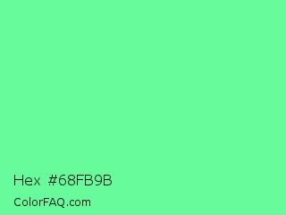 Hex #68fb9b Color Image