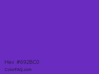 Hex #692bc0 Color Image