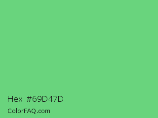 Hex #69d47d Color Image