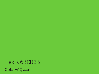 Hex #6bcb3b Color Image