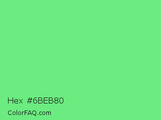 Hex #6beb80 Color Image