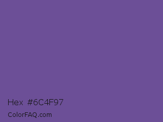 Hex #6c4f97 Color Image