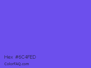 Hex #6c4fed Color Image