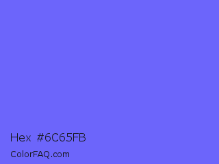 Hex #6c65fb Color Image