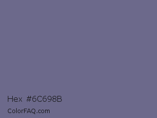 Hex #6c698b Color Image