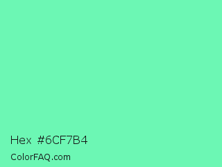 Hex #6cf7b4 Color Image
