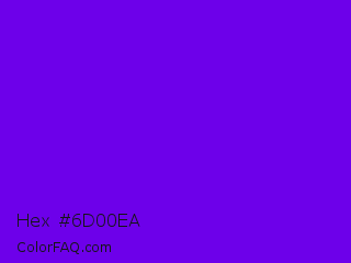 Hex #6d00ea Color Image