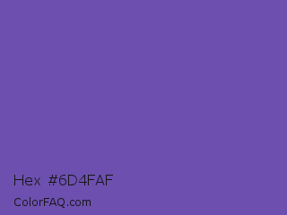 Hex #6d4faf Color Image